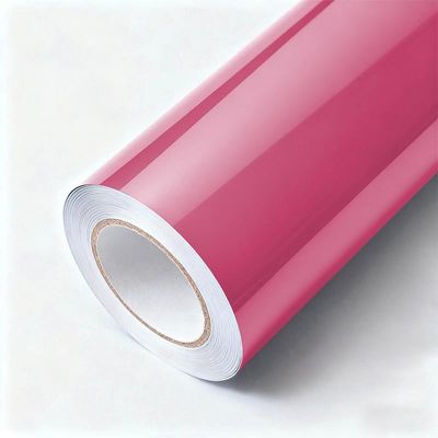 PVC Gloss Pink Vinyl Wrap Anti Scratch Vehicle Wrap Roll OEM / ODM HYC1080