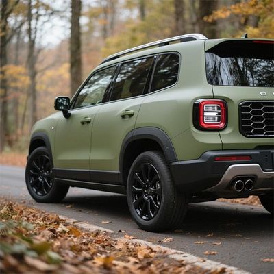 PVC Matte Vinyl Car Wrap OEM / ODM Khaki Green Vinyl Wrap HYH1146