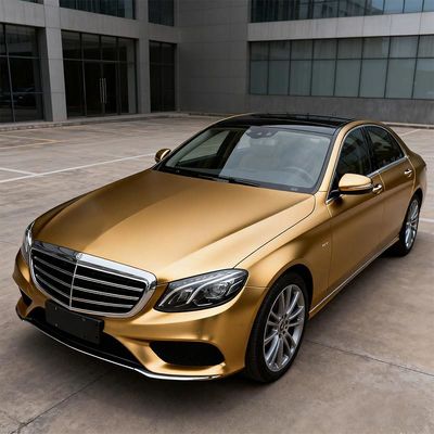 Fade Resistant Matte Vinyl Car Wrap Customized Matte Gold Car Wrap Durable HYH1037