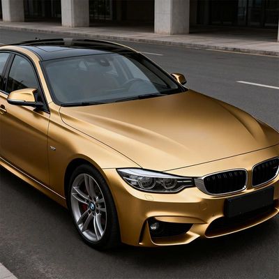 Fade Resistant Matte Vinyl Car Wrap Customized Matte Gold Car Wrap Durable HYH1037