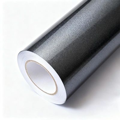 Flexible Dark Grey Metallic Vinyl Wrap OEM / ODM Car Wrap Roll HYM1034