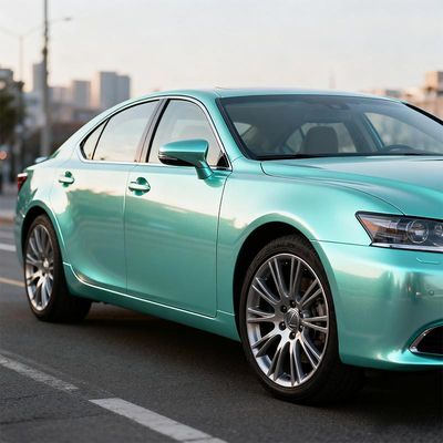 UV Protection Metallic Car Wrap Flexible Blue Metallic Vinyl Wrap OEM / ODM HYM1068