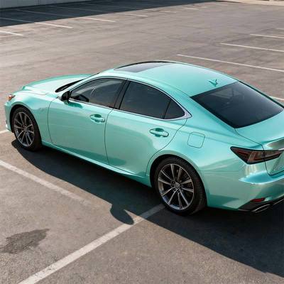 UV Protection Metallic Car Wrap Flexible Blue Metallic Vinyl Wrap OEM / ODM HYM1068