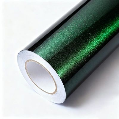 Durable Dark Green Metallic Vinyl Wrap UV Resistant Vinyl Wrap Rolls HYM1054