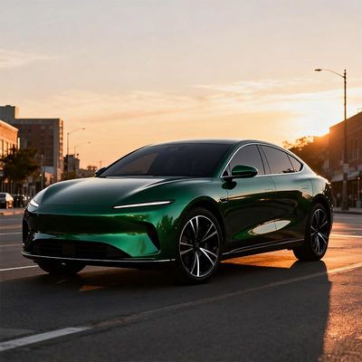 Durable Dark Green Metallic Vinyl Wrap UV Resistant Vinyl Wrap Rolls HYM1054