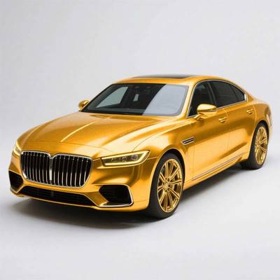 Crystal Gold Metallic Vinyl Wrap Anti Scratch PVC Car Wraps Customized HYM1072