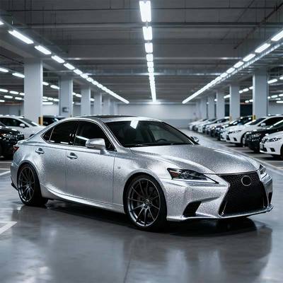 Anti Scratch Glitter Car Wrap OEM / ODM Silver Glitter Vinyl Wrap HYH1052