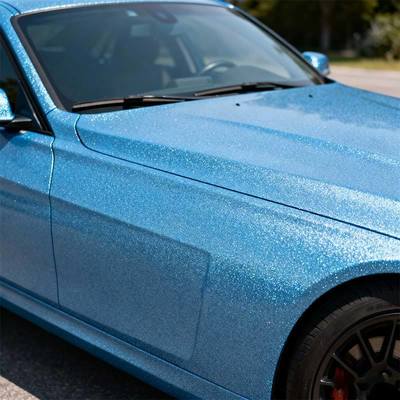 OEM / ODM Glitter Car Wrap Anti Scratch Blue Diamond Car Wrap HYH1054