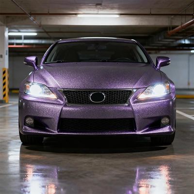 1.52mx17.5m Purple Glitter Vinyl Wrap Water Resistant Flash Car Wrap Customized HYH1055