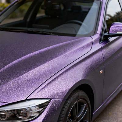 1.52mx17.5m Purple Glitter Vinyl Wrap Water Resistant Flash Car Wrap Customized HYH1055