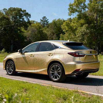 Waterproof Glitter Car Wrap PVC Champagne Color Car Wrap Anti Scratch HYH1056