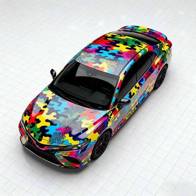 Scratch Resistant Printed Car Vinyl OEM / ODM Printable Vinyl For Cars