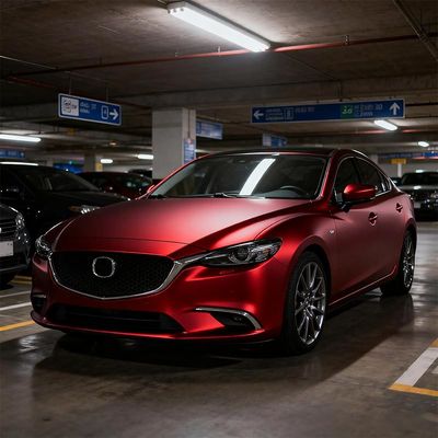 Corrosion Resistant Pearlescent Vinyl Wrap 1.52mx17.5m Metallic Red Car Wrap Customized