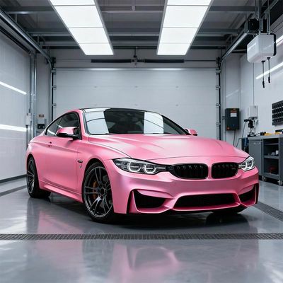 Conch Pearl Pink Car Wrap Customized Metallic Pink Car Wrap Anti Scratch HYM1084