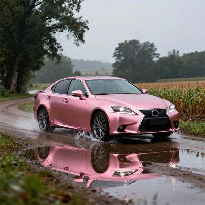 Conch Pearl Pink Car Wrap Customized Metallic Pink Car Wrap Anti Scratch HYM1084