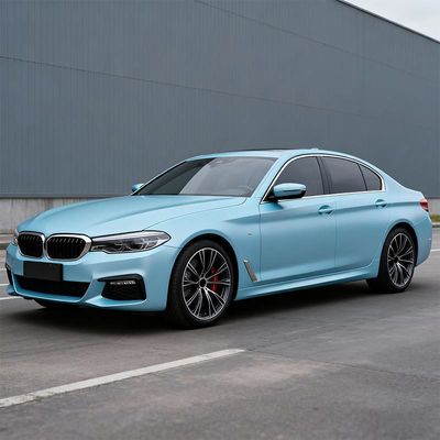 Waterproof Calendered Vinyl Wrap Matte Glacier Blue Car Wrap Customized HYH1070