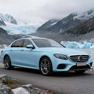 Waterproof Calendered Vinyl Wrap Matte Glacier Blue Car Wrap Customized HYH1070