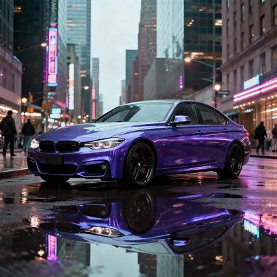 Mercury Violet Calendered Vinyl Wrap Waterproof Polymeric Calendered Vinyl Anti Scratch HYH1201
