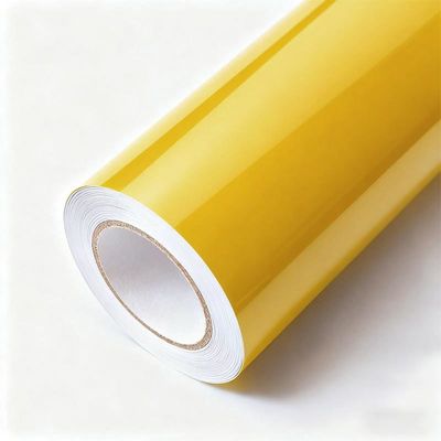 Macaroon Lemon Yellow Vinyl Cast Film Durable Vinyl Wrap Roll HYH1130