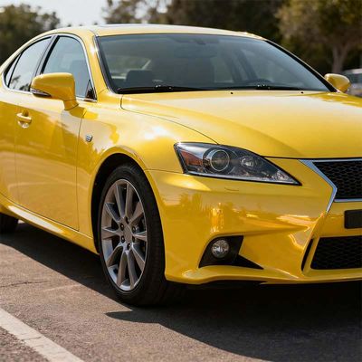 Macaroon Lemon Yellow Vinyl Cast Film Durable Vinyl Wrap Roll HYH1130