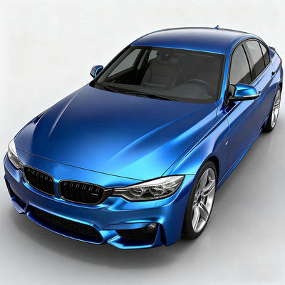 Ceramic Blue Cast Vinyl Wrap OEM / ODM Satin Blue Car Wrap HYH1212