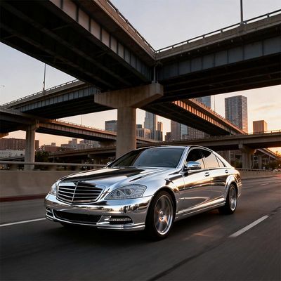 Electroplate Vehicle Wrap Rolls OEM / ODM Chrome Mirror Silver Vinyl Wrap HYH1197