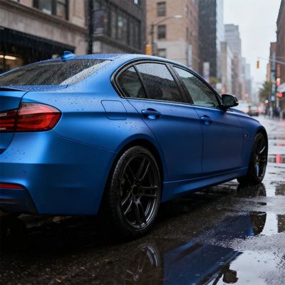Waterproof Chrome Car Wrap Customized Dark Blue Matte Vinyl Wrap HYH1198