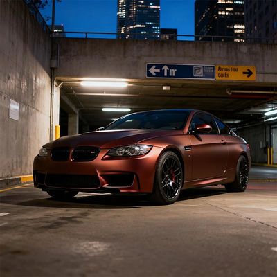 PVC Chrome Car Wrap Romain Red High Gloss Wrap Waterproof HYH1209