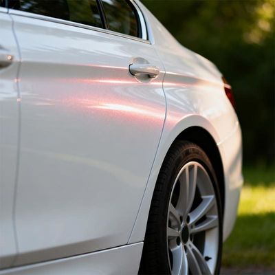 Waterproof Satin White Vinyl Wrap Customized Iridescent White Car Wrap Anti Scratch HYC1062