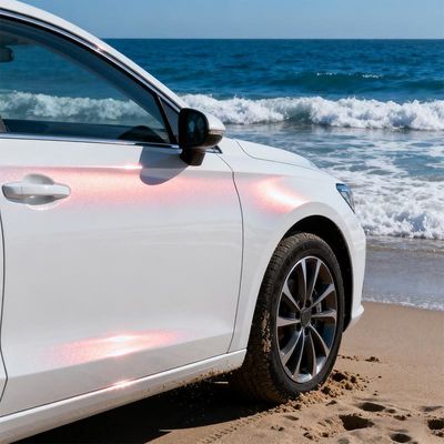 Waterproof Satin White Vinyl Wrap Customized Iridescent White Car Wrap Anti Scratch HYC1062