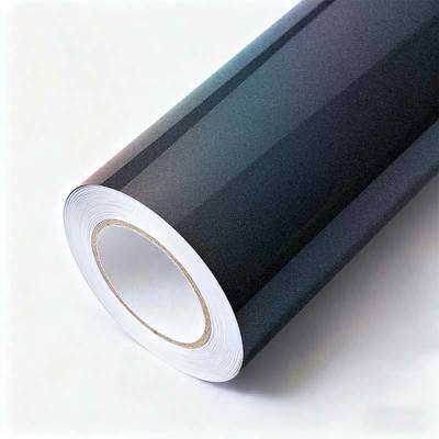 Scratch Resistant Black Rainbow Vinyl Wrap OEM / ODM Rainbow Vortex Wrap HYC1007