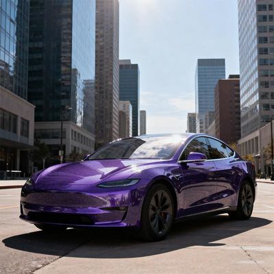 Purple Rainbow Car Wrap Anti Scratch Rainbow Chrome Vinyl Wrap Waterproof HYC1011