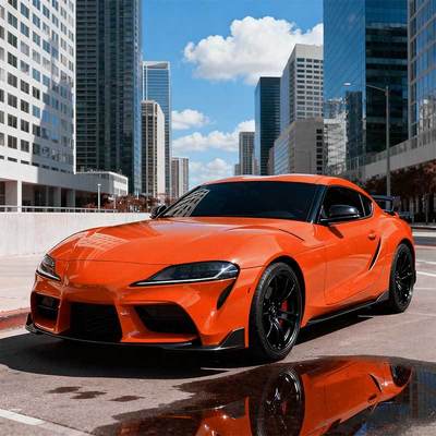 OEM / ODM Gloss Orange Vinyl Wrap Durable High Gloss Car Wrap HYH1125