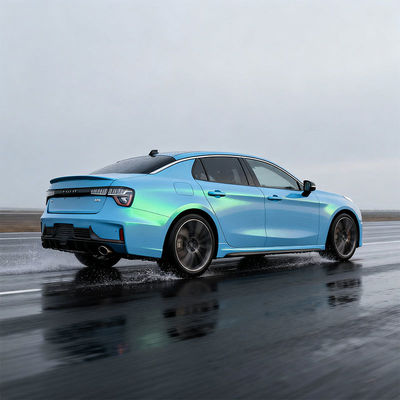 Magic Gold Sky Blue Holographic Vinyl Wrap Waterproof Holographic Vinyl Wrap HYH1039