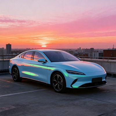 Magic Gold Sky Blue Holographic Vinyl Wrap Waterproof Holographic Vinyl Wrap HYH1039