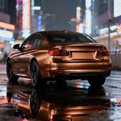 Customized Chameleon Car Wrap Anti Scratch Red Gold Wrap Waterproof