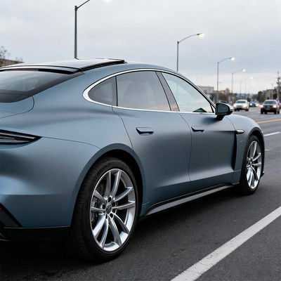 PVC Matte Vinyl Car Wrap OEM / ODM Cement Grey Vinyl Wrap HYH1098