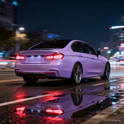 Durable Color Vinyl Wrap Anti Scratch Gloss Purple Car Wrap Waterproof HYC1109