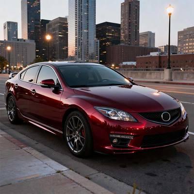 Mercury Red Color Vinyl Wrap PVC Gloss Vinyl Car Wrap OEM / ODM HYH1157