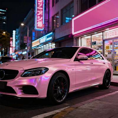 UV Resistant Glossy Pink Car Wrap Reflective Pink Diamond Vinyl Wrap Durable HYH1013