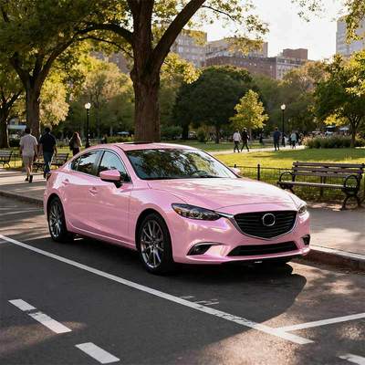 UV Resistant Glossy Pink Car Wrap Reflective Pink Diamond Vinyl Wrap Durable HYH1013