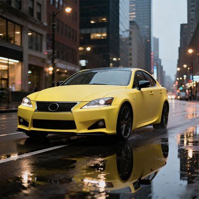 Yellow Color Vinyl Wrap Durable Diamond Vinyl Car Wrap Anti Scratch HYC1032