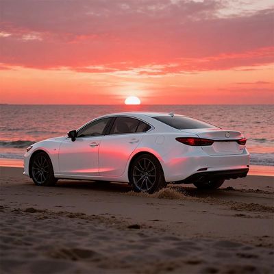 Waterproof White Satin Car Wrap OEM / ODM Iridescent Vinyl Wrap HYC1067