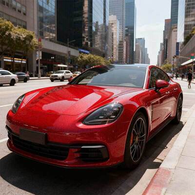 High Quality Pearlescent Bead Light Red Car Vinyl Wrap Roll Automotive Film HYH1023