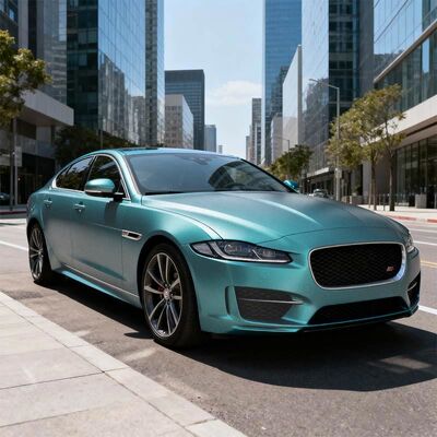 Self Adhesive Pearl Metal Lake Blue Vehicle Pearlescent Vinyl Wrap Roll For Auto Body Modification HYM1099